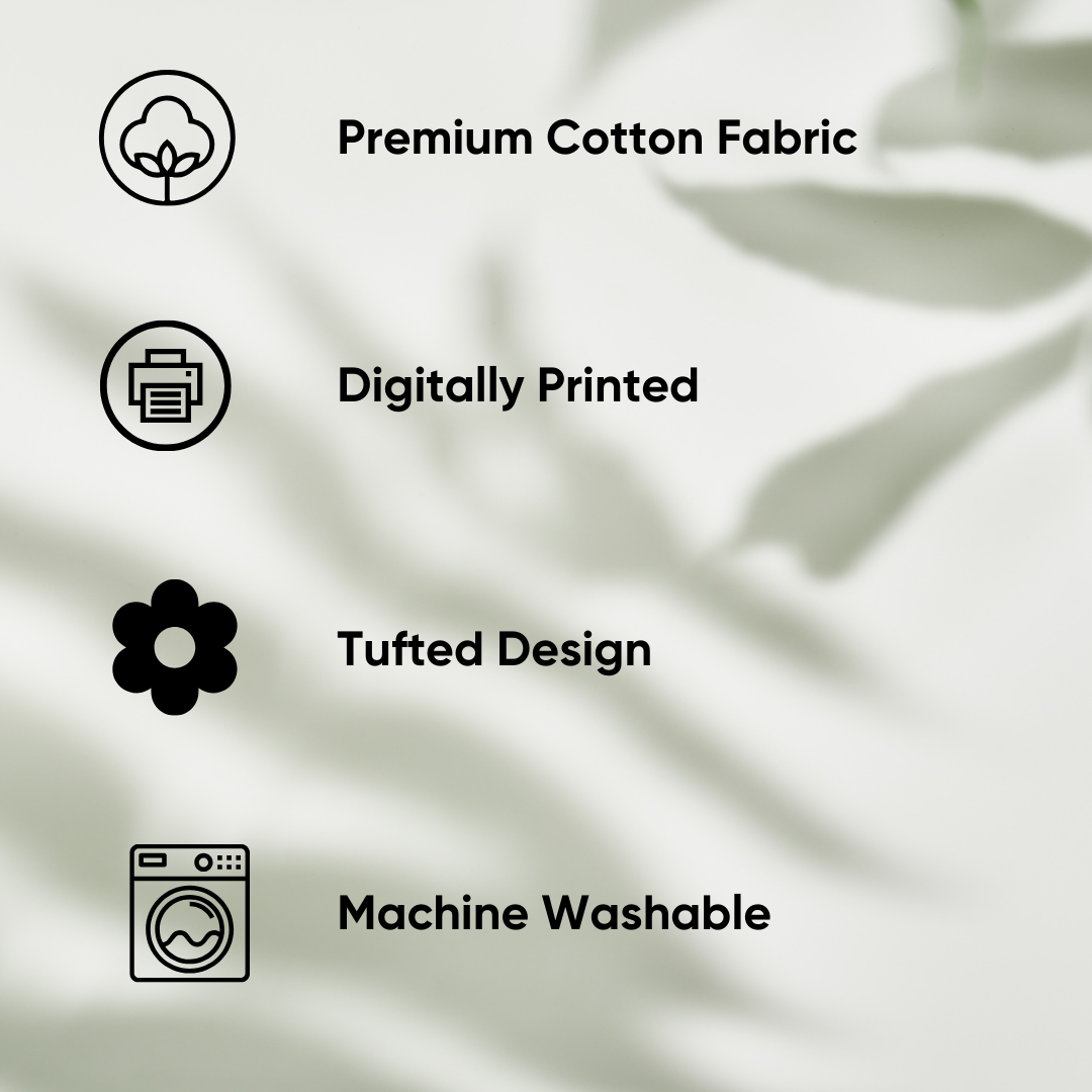 Zebra Stripes Tufted Cushion Cover