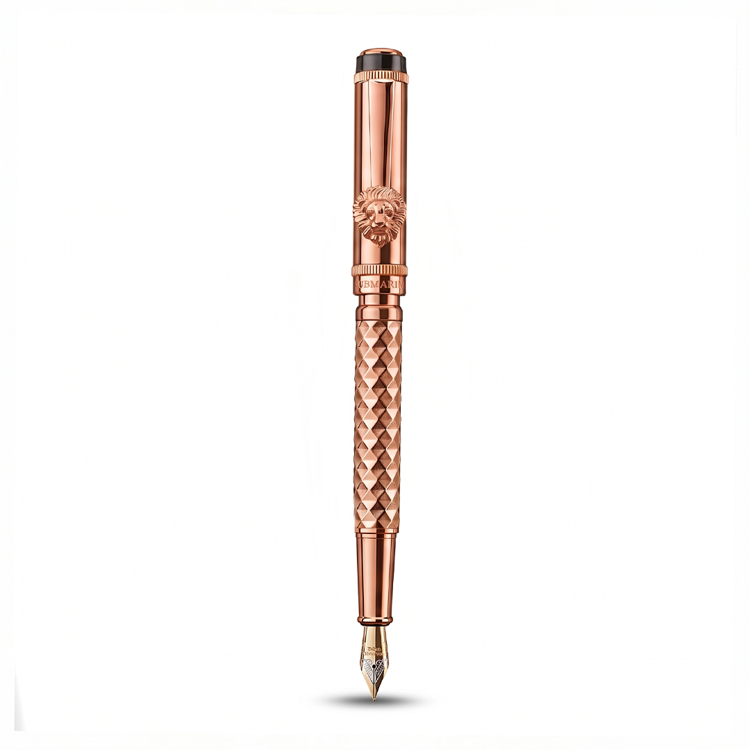 Royal Edition Lion Metal Fountain Pen - Rose Gold
