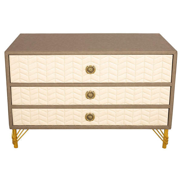 Trio Luxury Leather Chest of Drawers