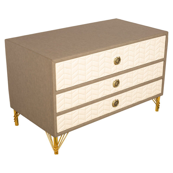 Trio Luxury Leather Chest of Drawers