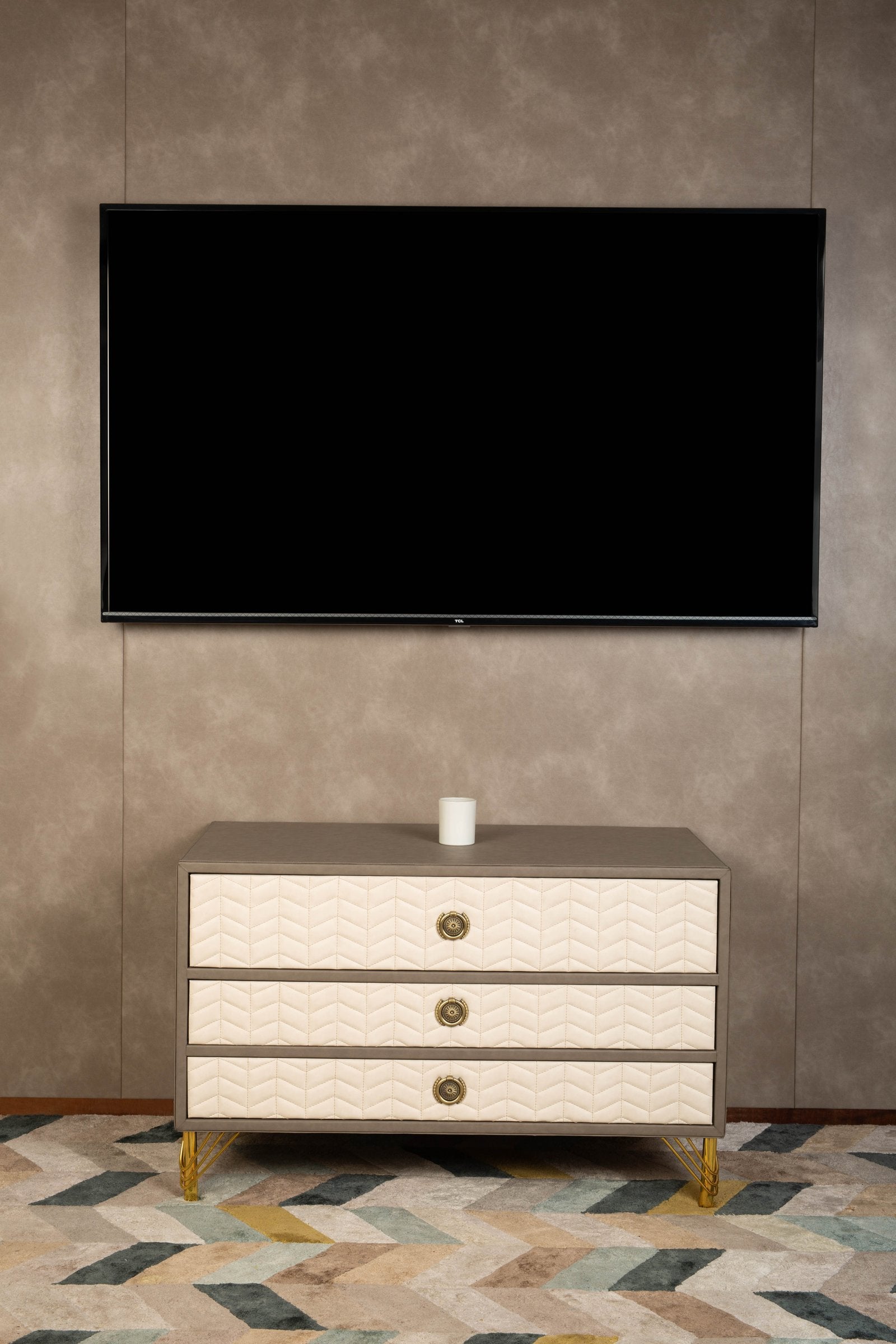 Trio Luxury Leather Chest of Drawers