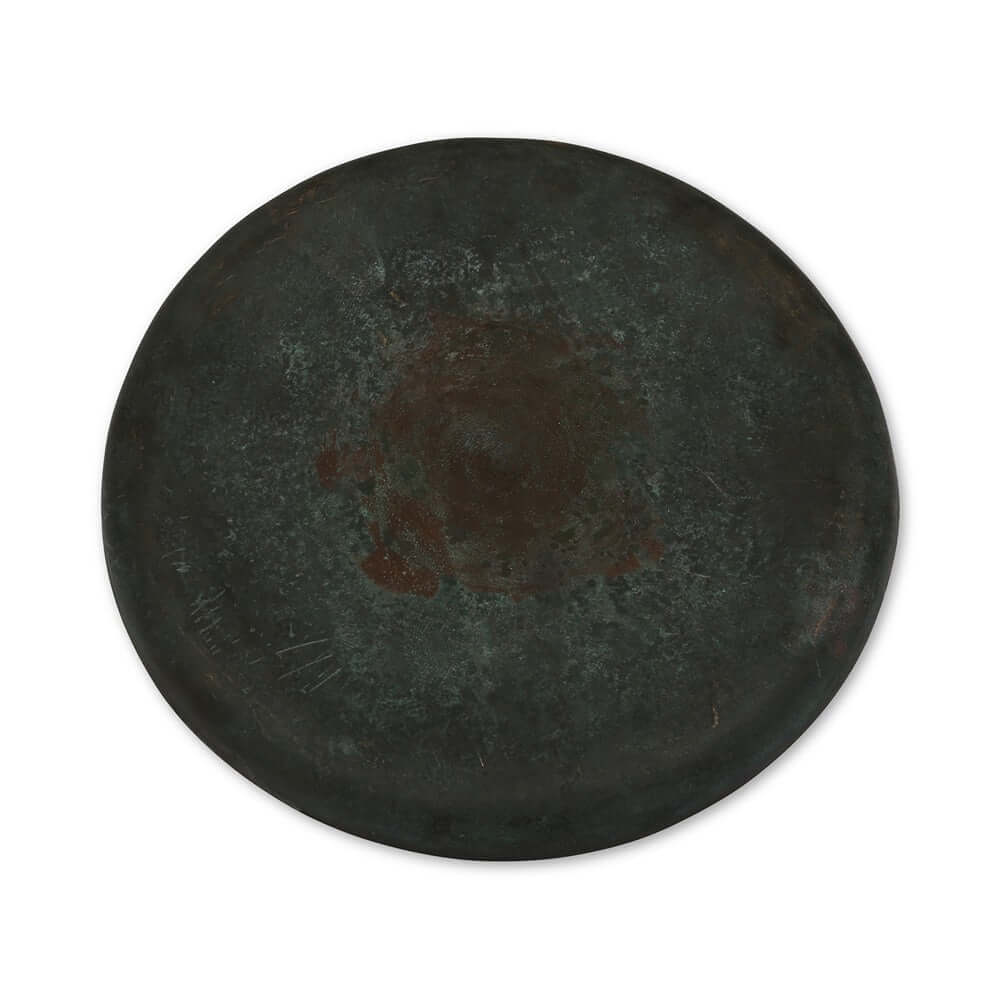 Ručne vyrobený vintage thali z čistého bronzu od Kansas na stolovanie, servírovanie a darčeky.