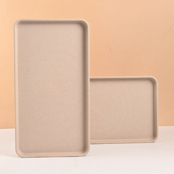 Earth Friendly Rimora Tray Set for Serving | Set of 2
