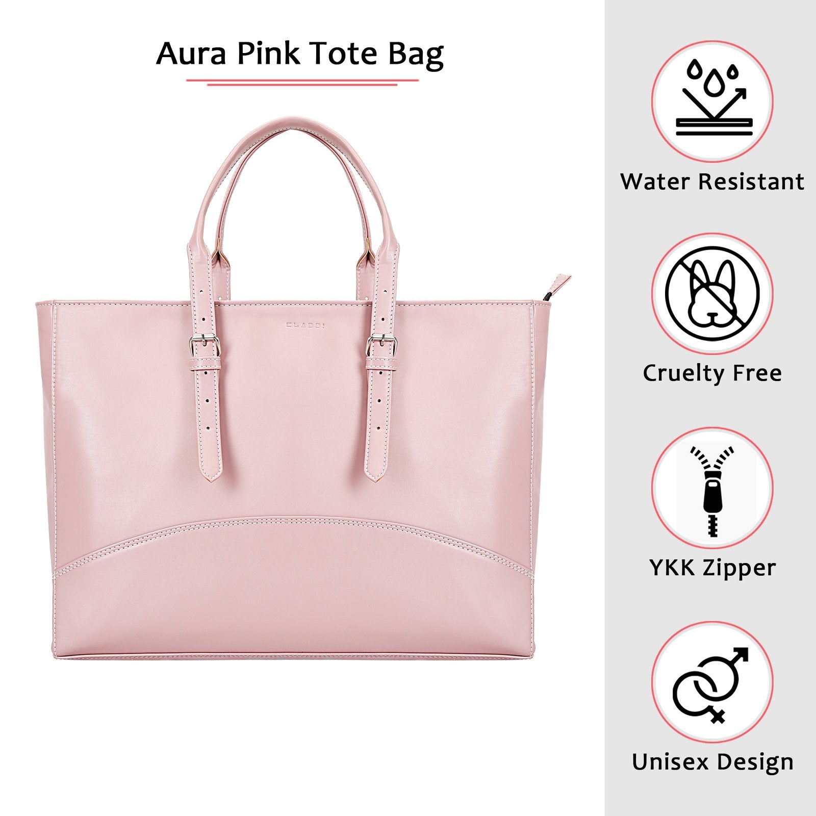 Aura Pink Tote Laptop Bag