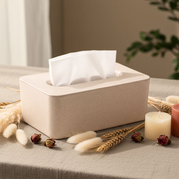 Earth Friendly Velveta Tissue Box holder ( with Tissue ) | Set of 1