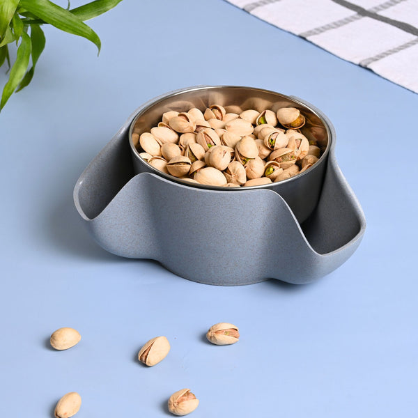 Earth Friendly Double Dish Pistachio Serving Bowls | Set of 1