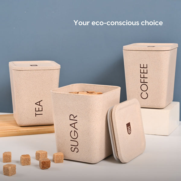 Earth Friendly Kitchen Storage Jars & Containers | Set of 3