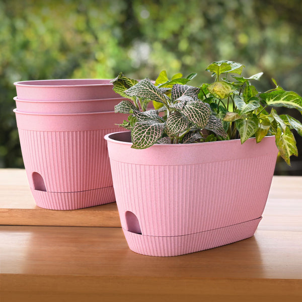Eha Earth Friendly Eva 11.5 inch Pack of 4 | Self Watering Pots for Plants