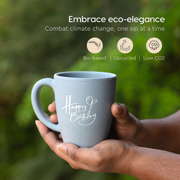 Earth Friendly Happy Birthday Printed Mug | Set of 1