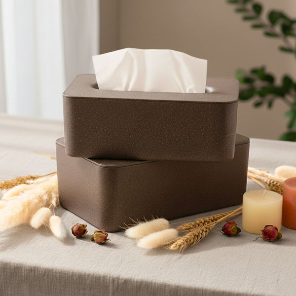Earth Friendly Velveta Tissue Box holder ( with Tissue ) | Set of 2