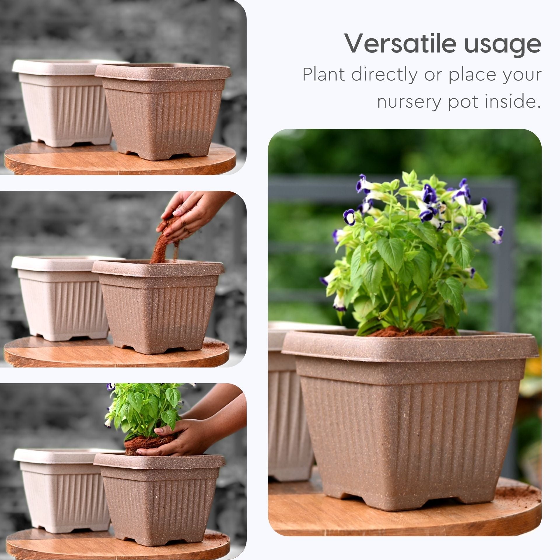 Earth Friendly Planters Bella Square image 8