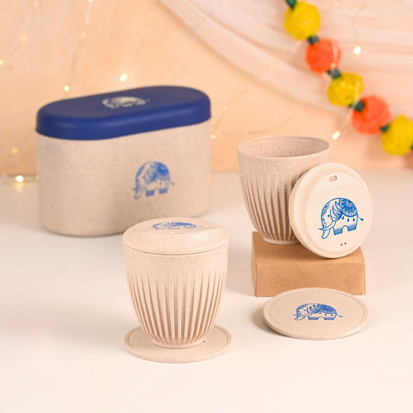 Earth Friendly Gifts For Family and Friends | Elephant Printed Mug and Coasters Set of 2