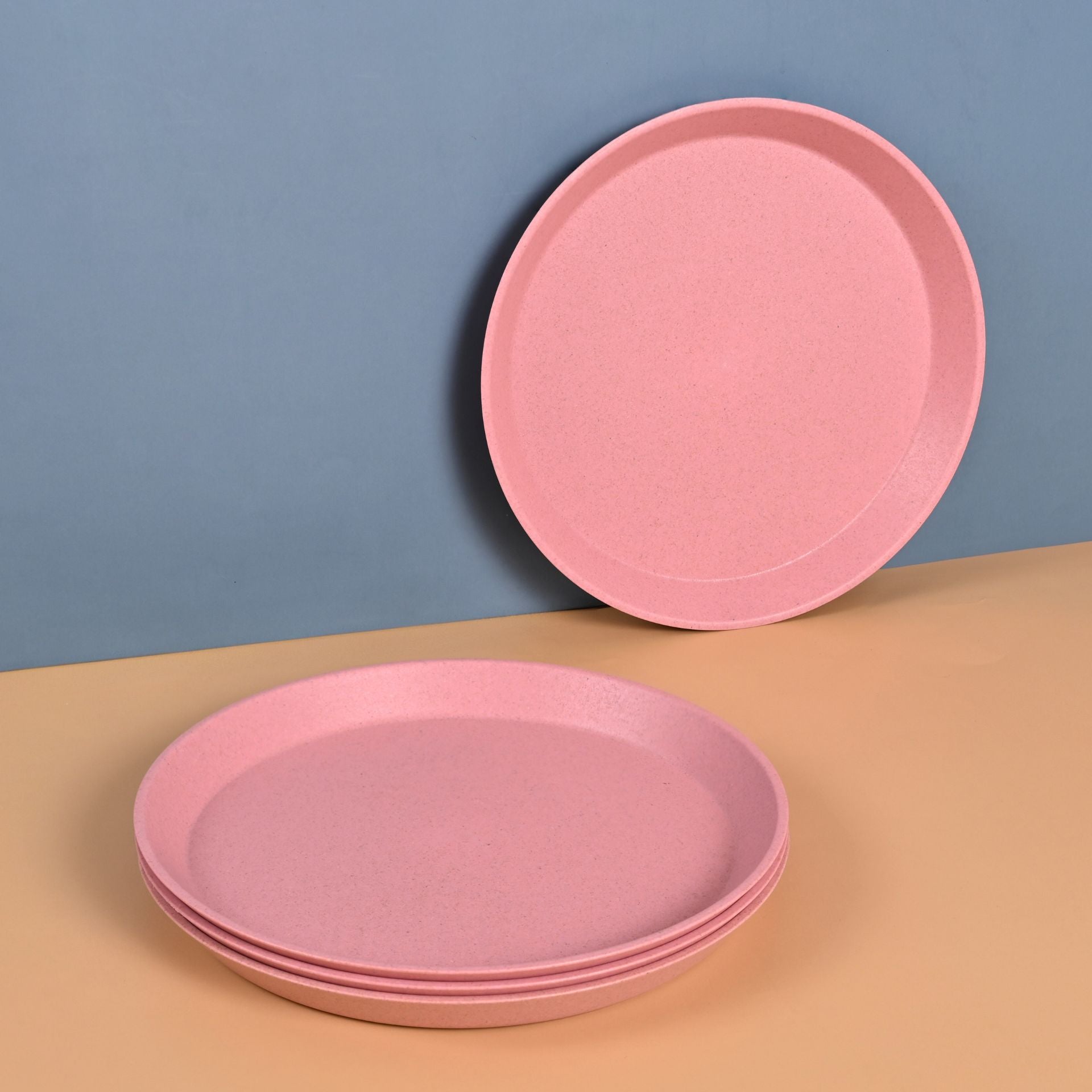 Earth Friendly Small Round Plates for Kids | 8 inch Plate Set of 4