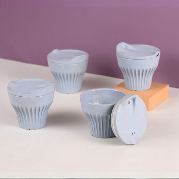Earth Friendly Rafter Coffee Mug with Lid | Set of 4