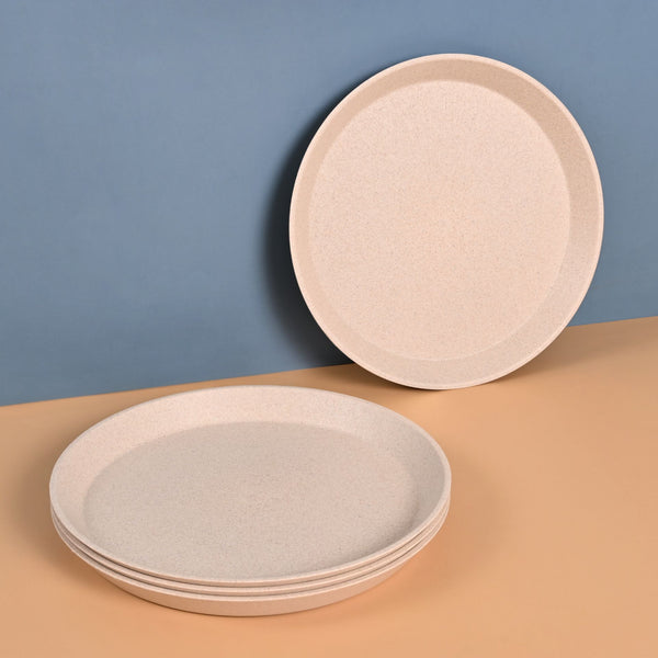 Earth Friendly Small Round Plates for Kids | 8 inch Plate Set of 4