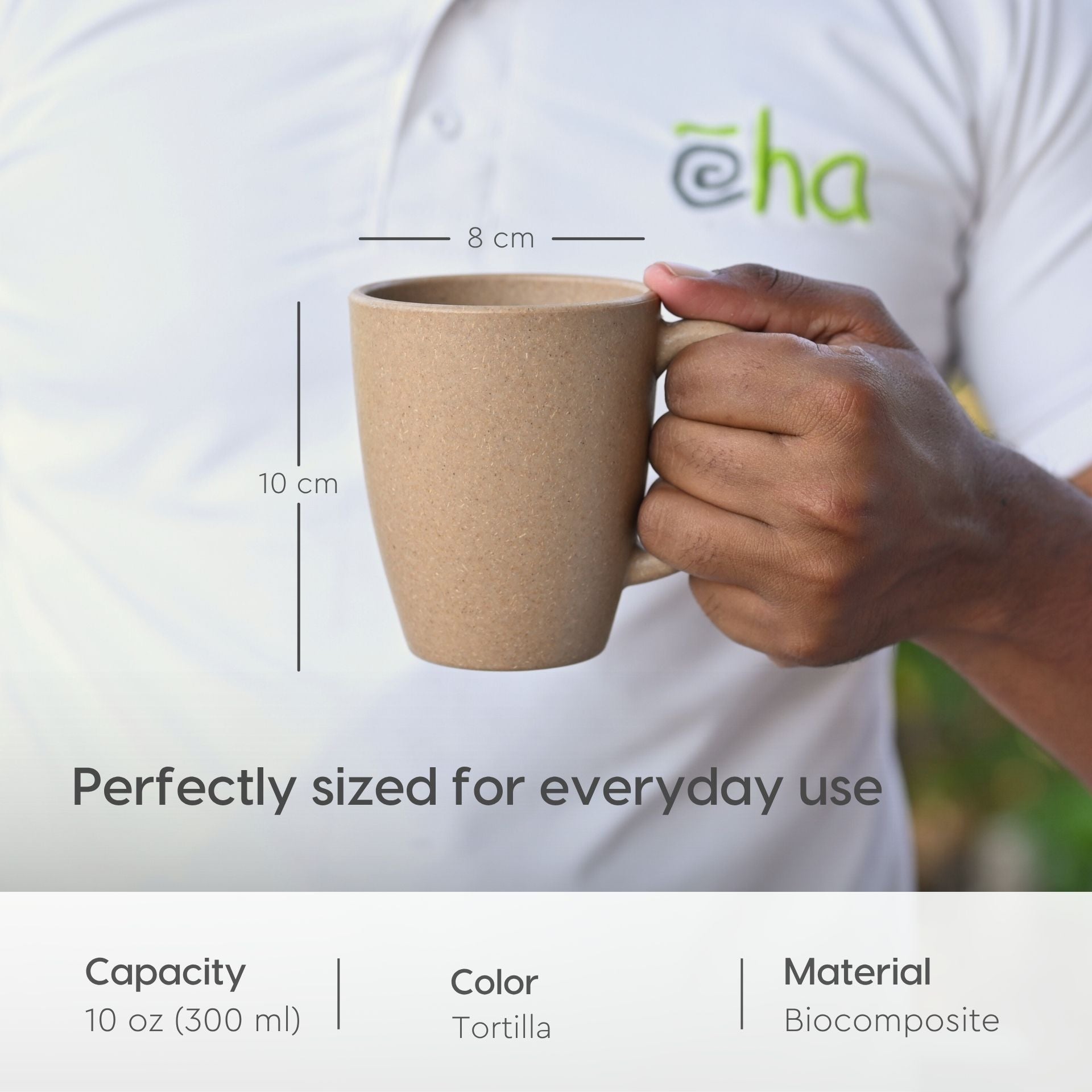 Classic Mug 300 ml | Unbreakable Mugs Made with Rice Husk & Bamboo Fibers