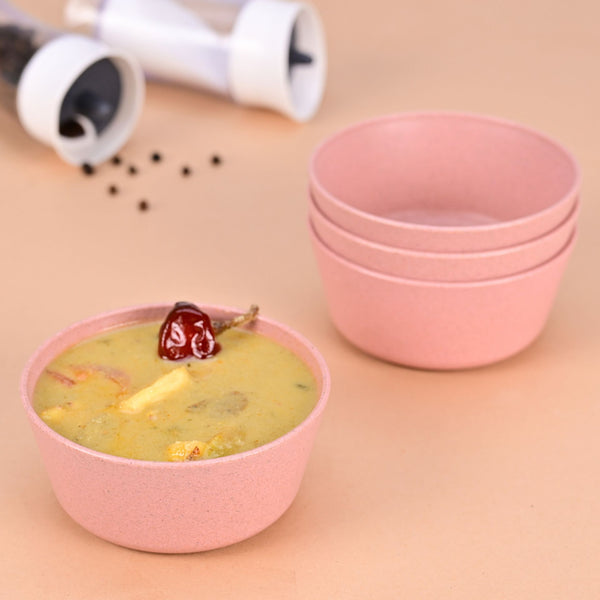 Curry Bowl 175 ml set of 4 | Earth friendly Unbreakable bowls Made with Bamboo Fibers & Rice Husk Fiber