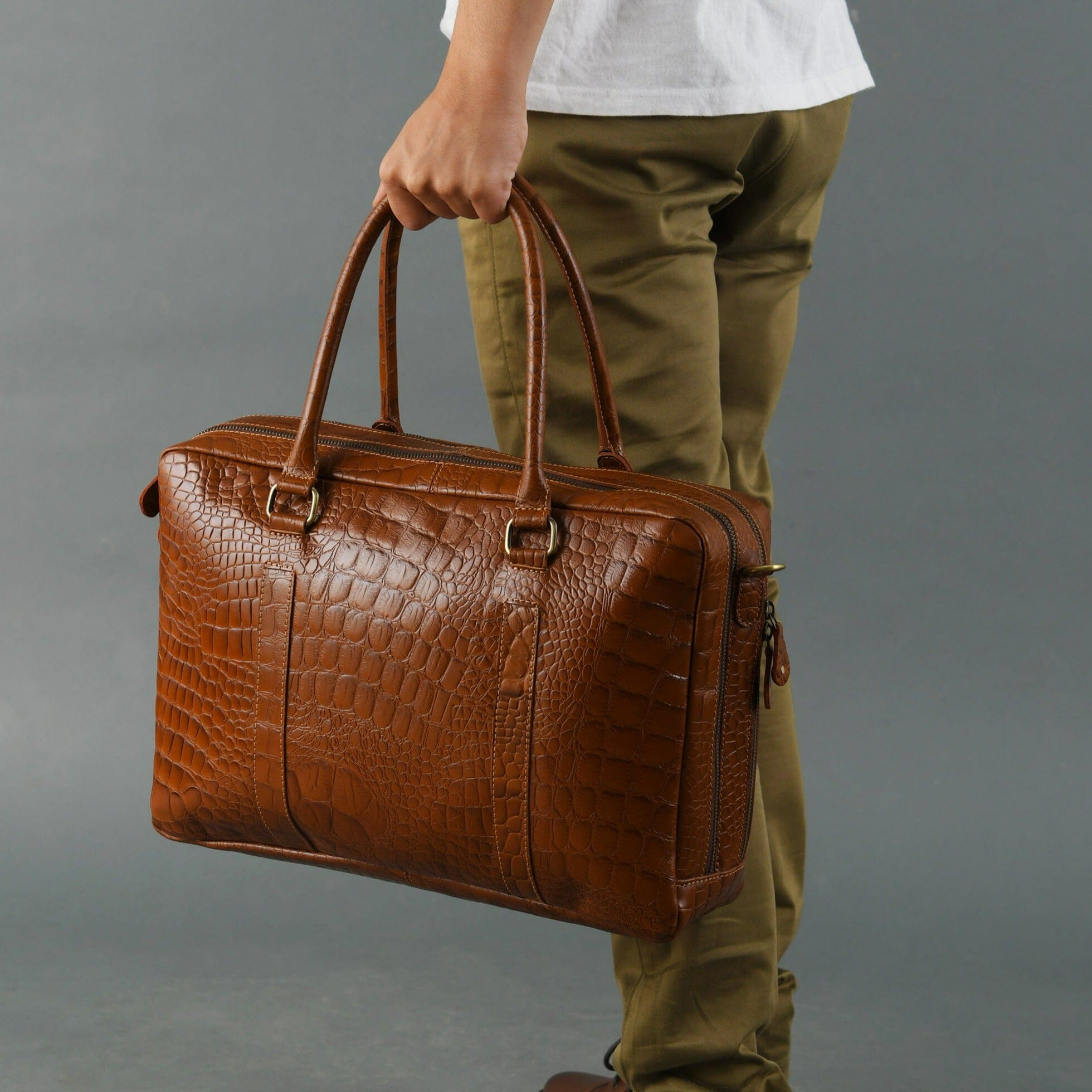Leather Laptop Office Briefcase