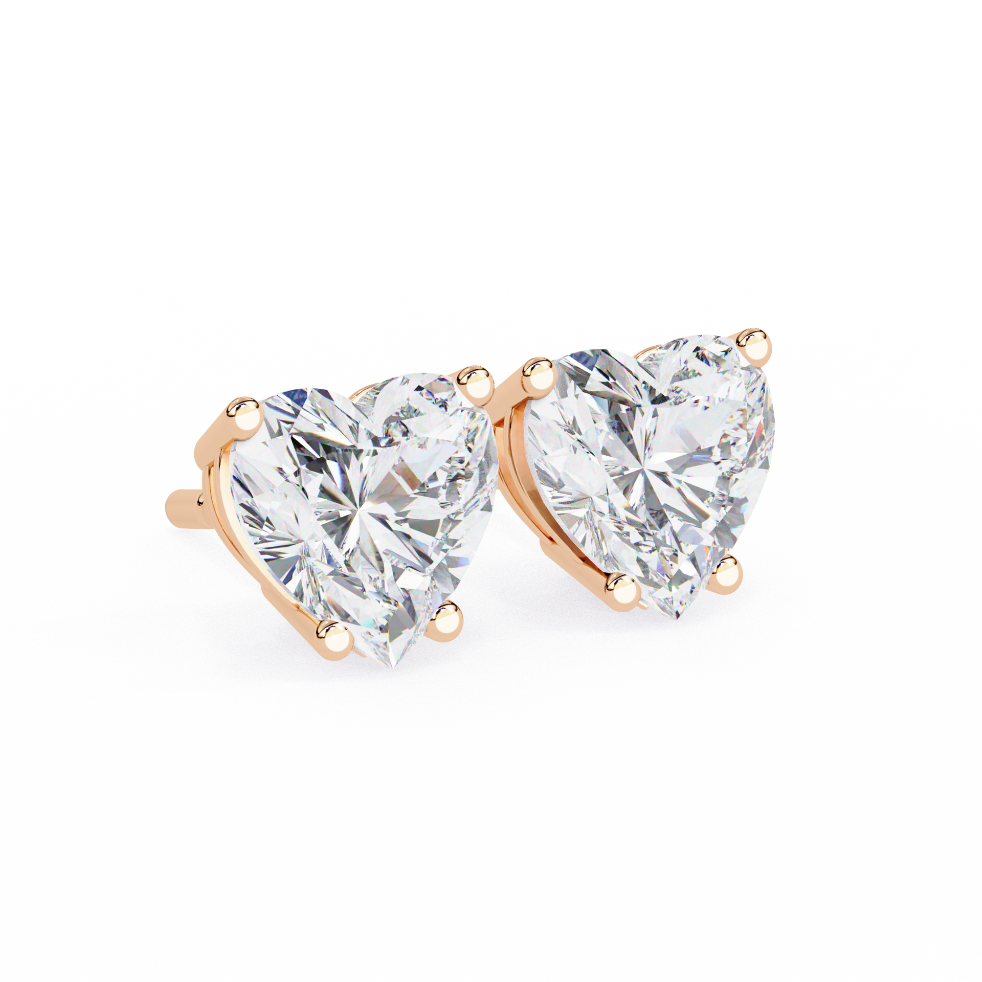 Heart Solitaire Studs