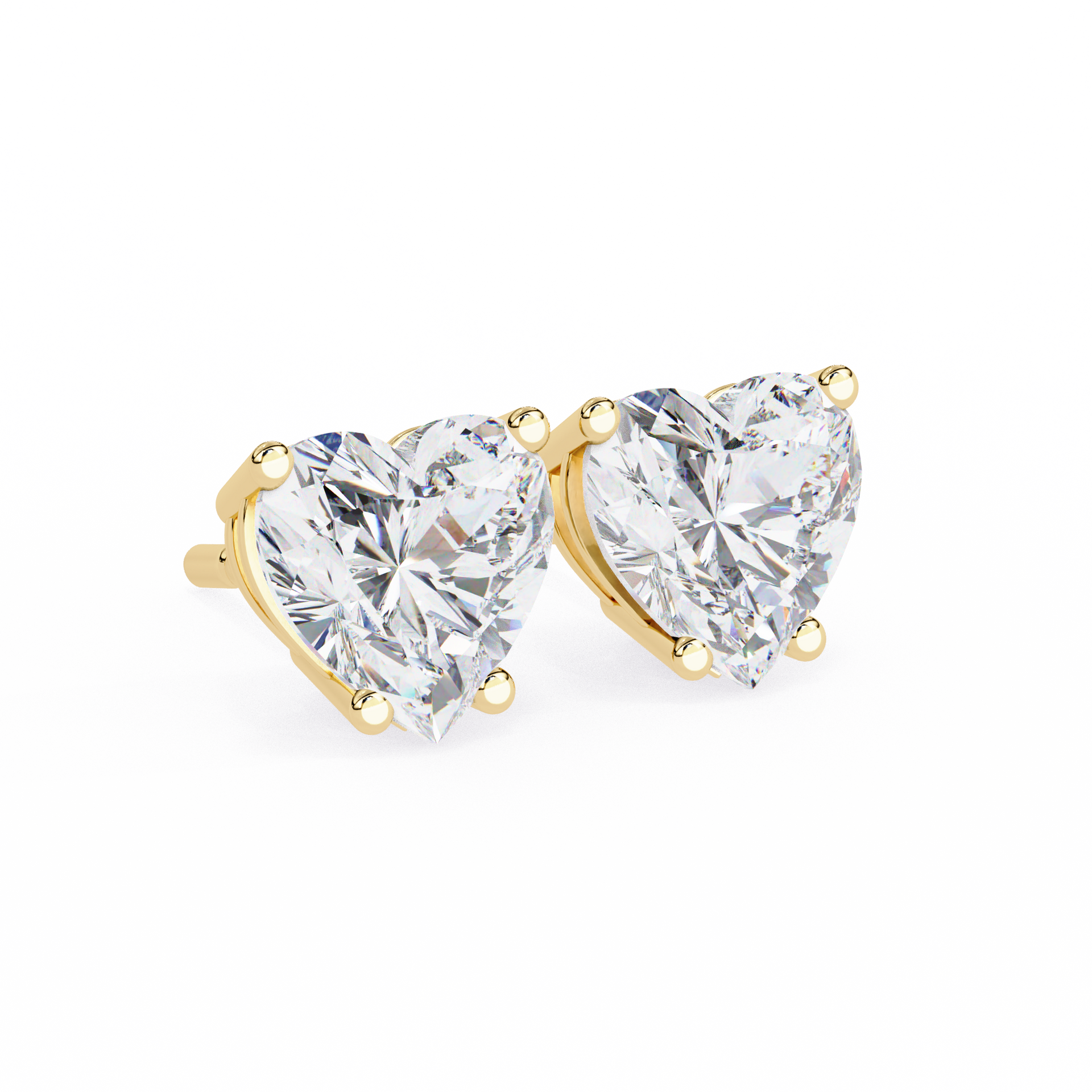 Heart Solitaire Studs
