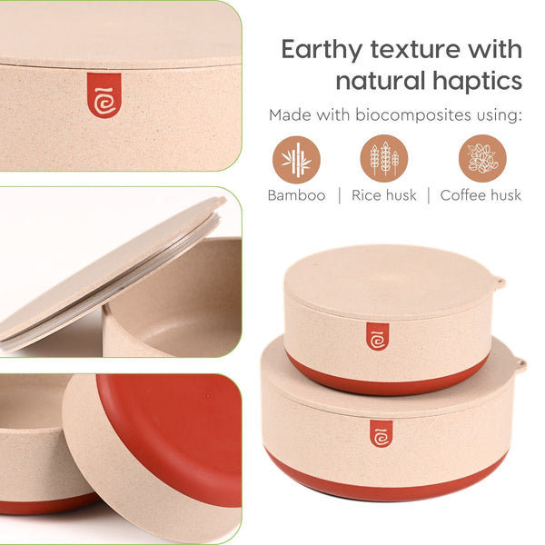 Earth Friendly Terravo Storage Containers For Kitchen | 1200ml, 600ml