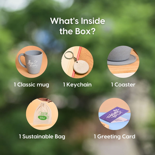 Earth Friendly Happy Birthday Printed Mug | Set of 1