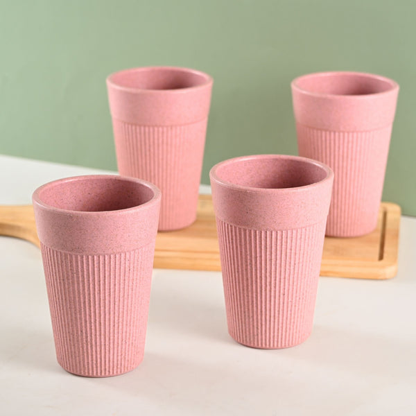 Earth Friendly Unbreakable Lassi Tumbler Drinking Glass Set of 4 | 350 ml