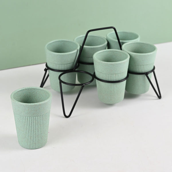 Statement Chai Cups With Stand 120 ml | Set of 6