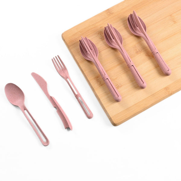 Earth Friendly Small Cutlery Set for Dining Table | Travel Cutlery for Kids Set of 4