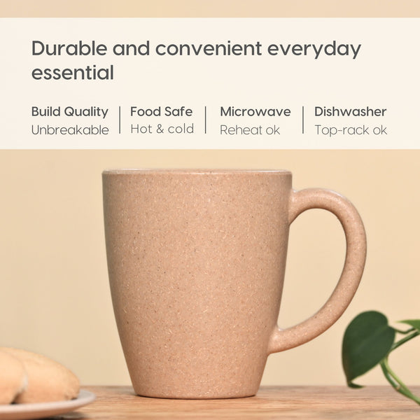 Classic Mug 300 ml | Unbreakable Mugs Made with Rice Husk & Bamboo Fibers