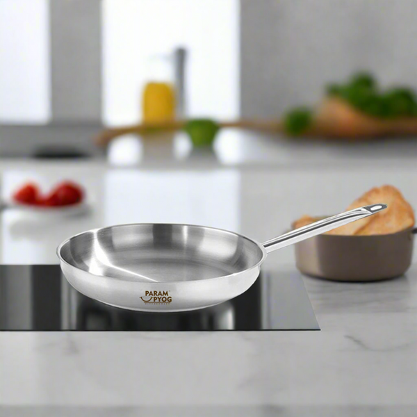 Param Upyog - 1.5 Liters SS Induction Frying Pan With Modern Handle
