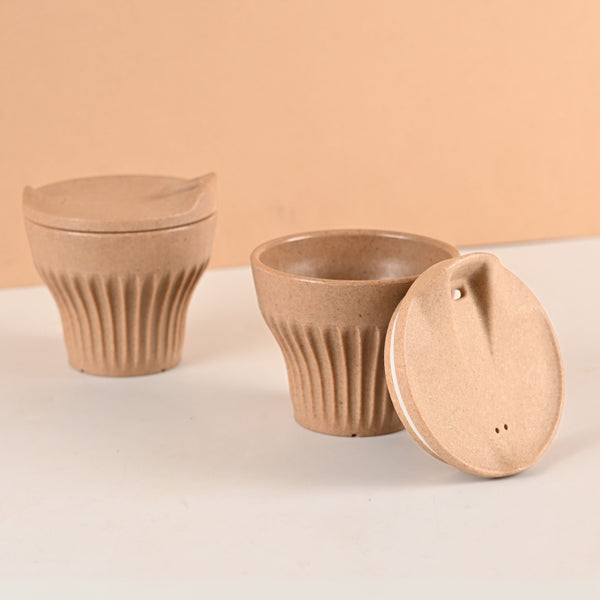 Earth Friendly Rafter Coffee Mug with Lid | Set of 2