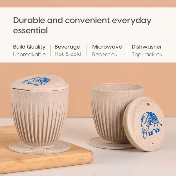 Earth Friendly Gifts For Family and Friends | Elephant Printed Mug and Coasters Set of 2