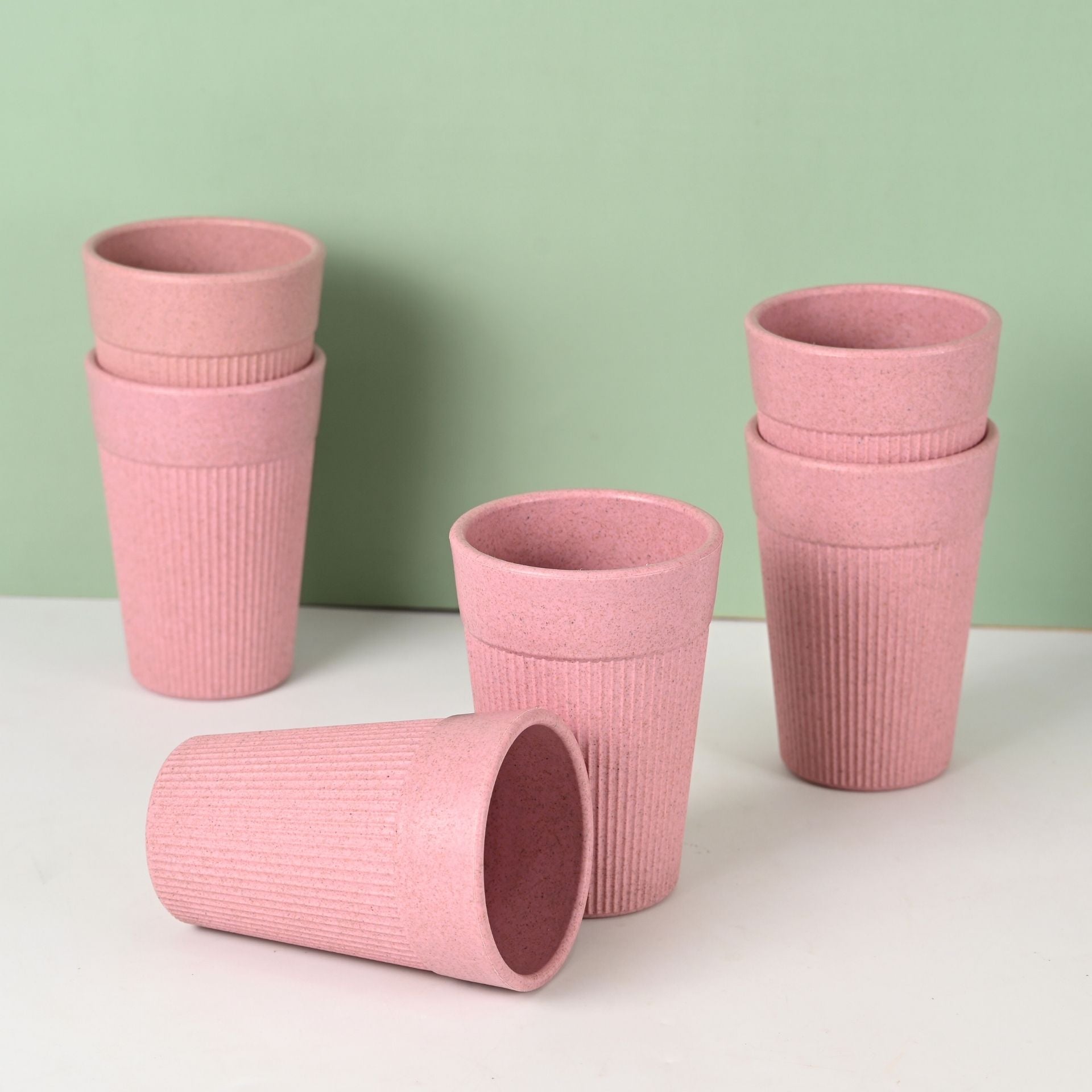 Earth Friendly Unbreakable Lassi Tumbler Drinking Glass Set of 6 | 350 ml