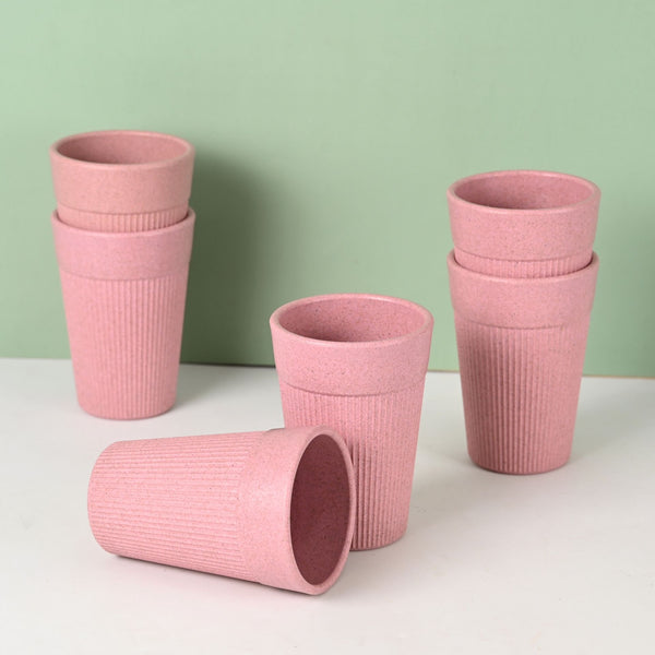 Earth Friendly Unbreakable Lassi Tumbler Drinking Glass Set of 6 | 350 ml