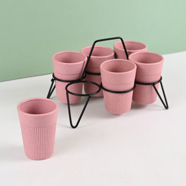Statement Chai Cups With Stand 120 ml | Set of 6