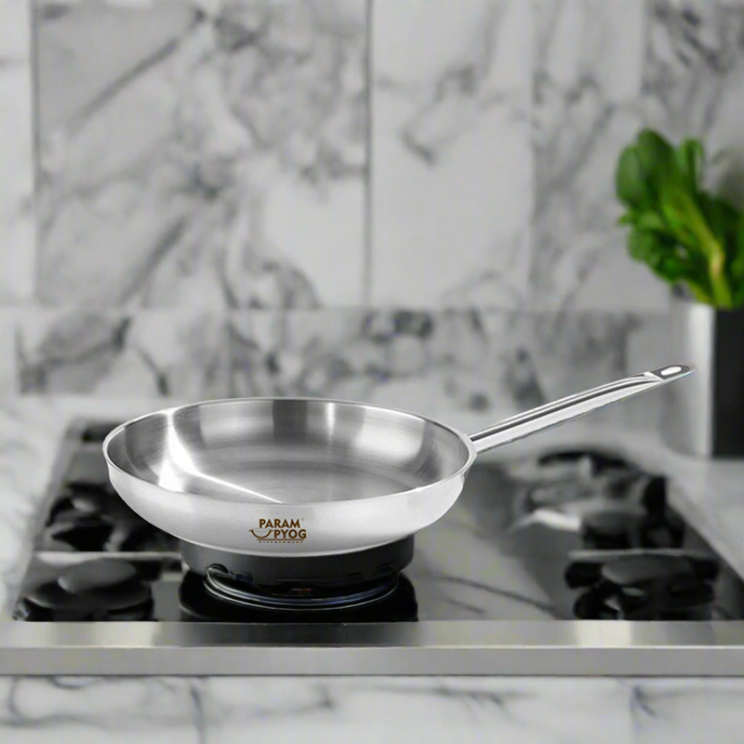 Param Upyog - 1.5 Liters SS Induction Frying Pan With Modern Handle