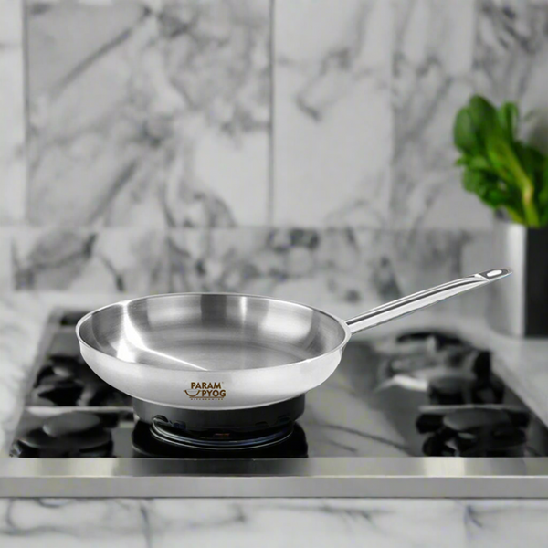 Param Upyog - 1.5 Liters SS Induction Frying Pan With Modern Handle