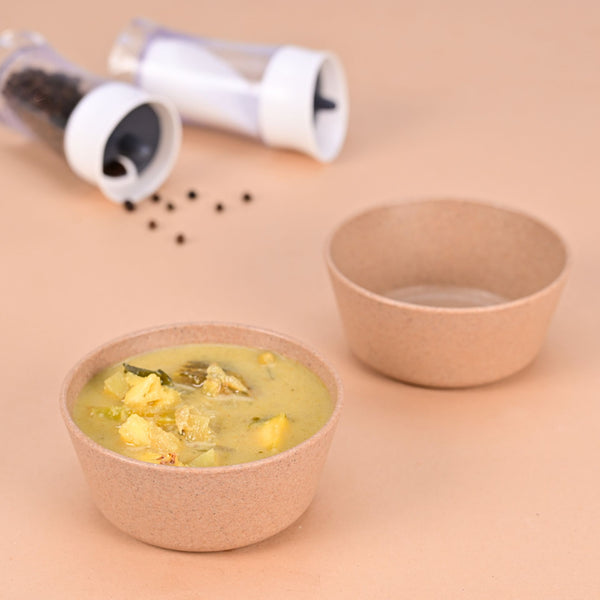 Curry Bowl 175 ml set of 2 | Earth friendly Unbreakable bowls Made with Bamboo Fibers & Rice Husk Fiber