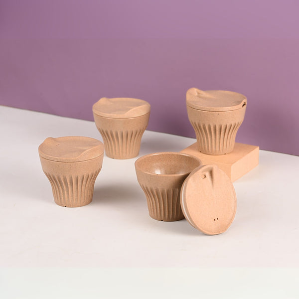 Eha Earth Friendly Rafter Coffee Mug with Lid | Set of 4