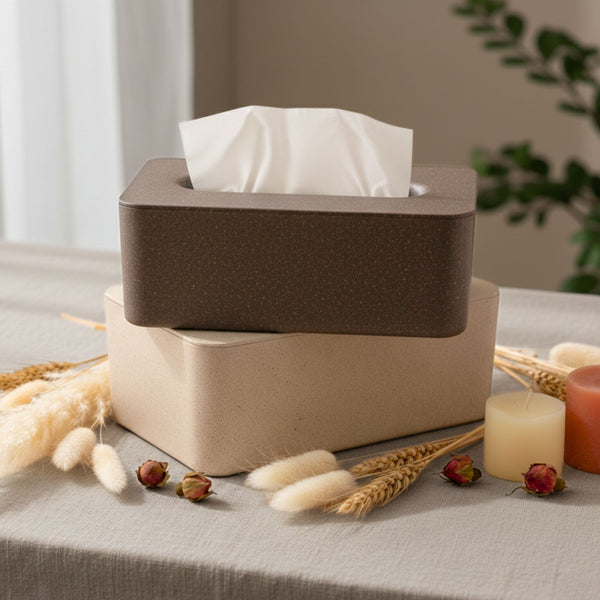 Earth Friendly Velveta Tissue Box holder ( with Tissue ) | Set of 2
