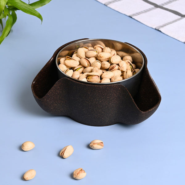 Earth Friendly Double Dish Pistachio Serving Bowls | Set of 1