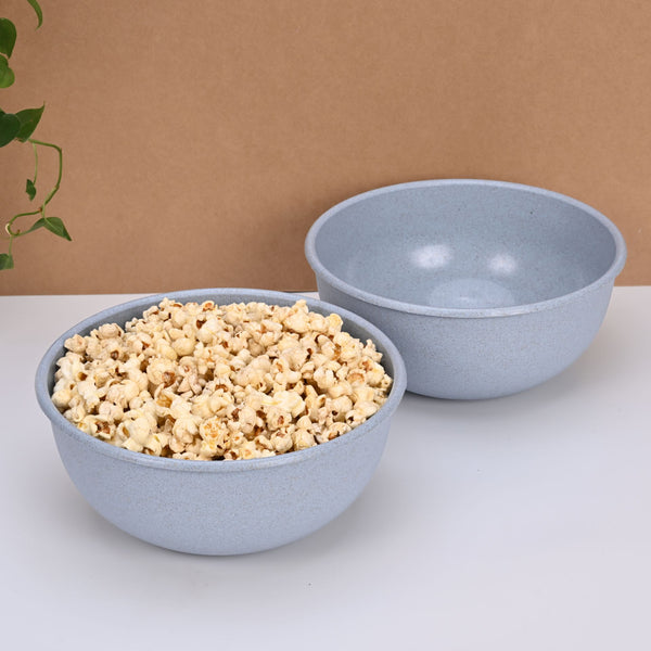 Frosty Mixing Bowls 1800 ml set of 2 | Earth friendly Unbreakable bowls Made with Bamboo Fibers & Rice Husk Fiber