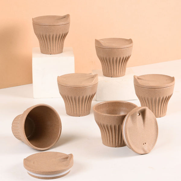 Earth Friendly Rafter Coffee Mug with Lid | Set of 6