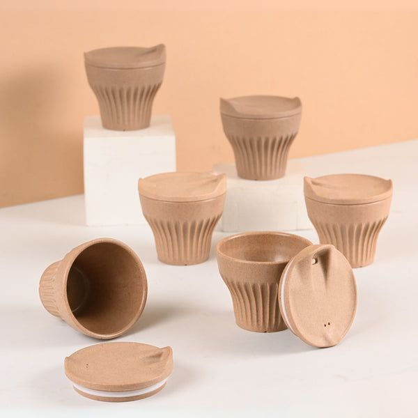 Eha Earth Friendly Rafter Coffee Mug with Lid | Set of 6