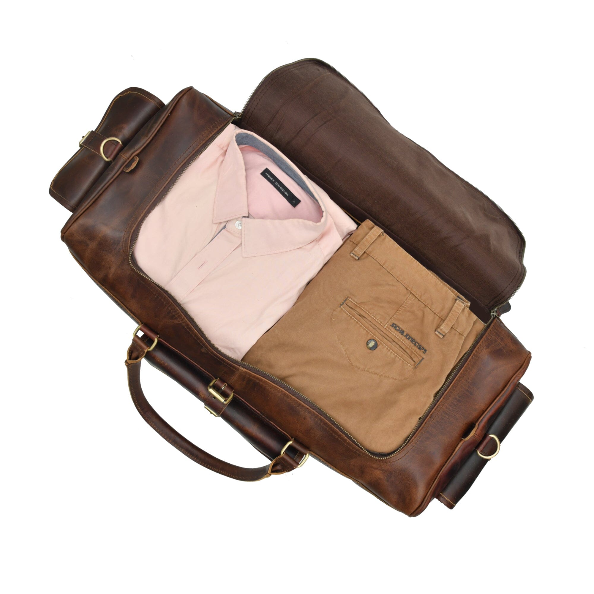 leather duffle bag