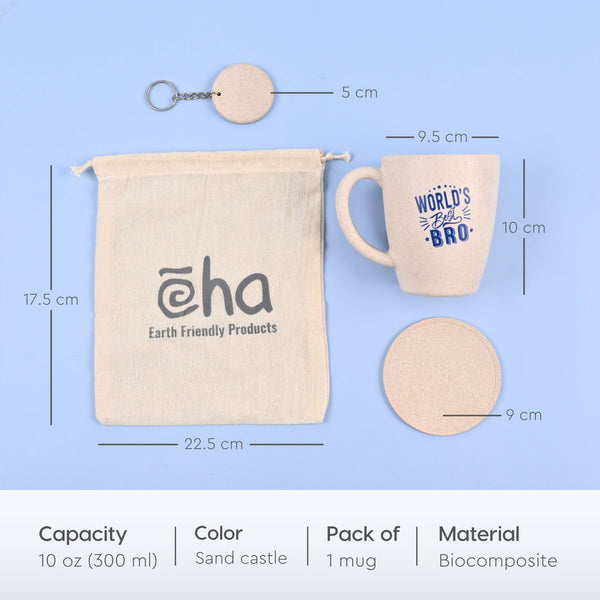 Eha Earth- Friendly Worlds Best Bro Coffee Mug | birthday gift for brother