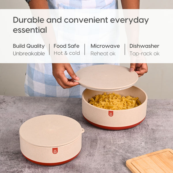 Earth Friendly Terravo Storage Containers For Kitchen | 2200 ml, 1200ml