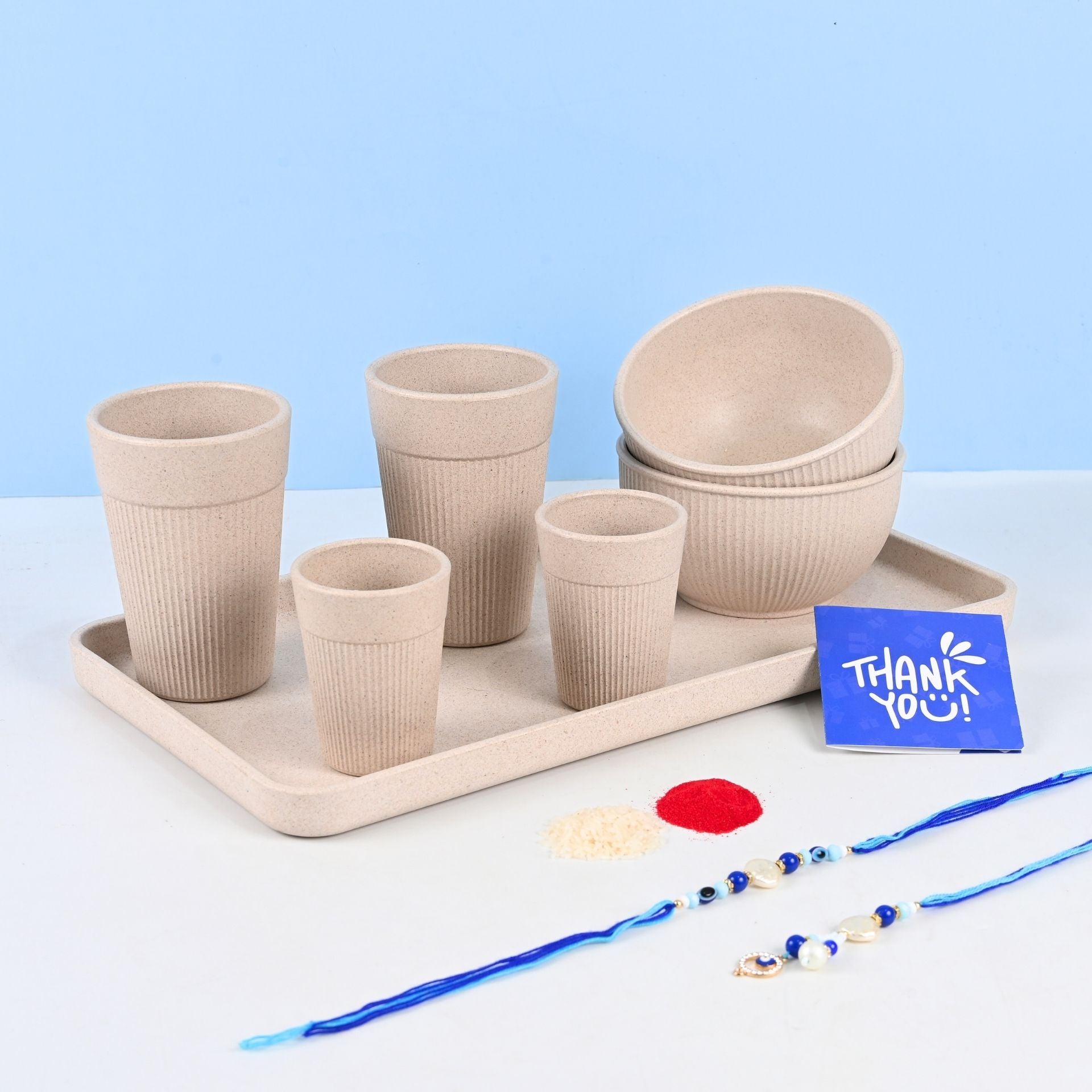 Earth Friendly Bhaiya Bhabhi Premium Gift Hamper 1 | Made with Rice Husk Biocomposite