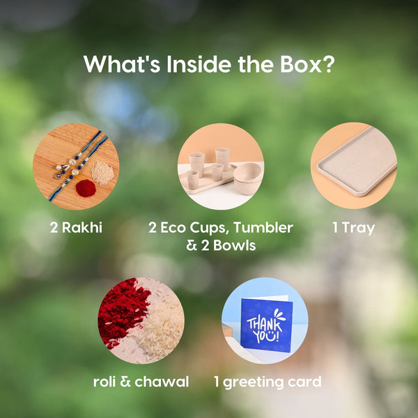 Earth Friendly Bhaiya Bhabhi Premium Gift Hamper 1 | Made with Rice Husk Biocomposite